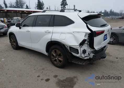 2022 Toyota Highlander Hybrid Xle Bronze Edition z USA, uszkodzony, nr VIN 5TDABRCH8NS559398